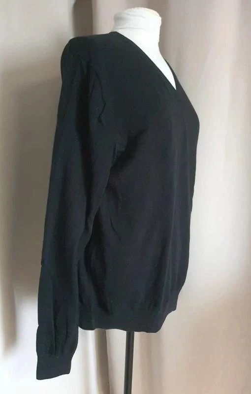 Suéter de cuello en V negro para hombre talla 40 - L – photo 3